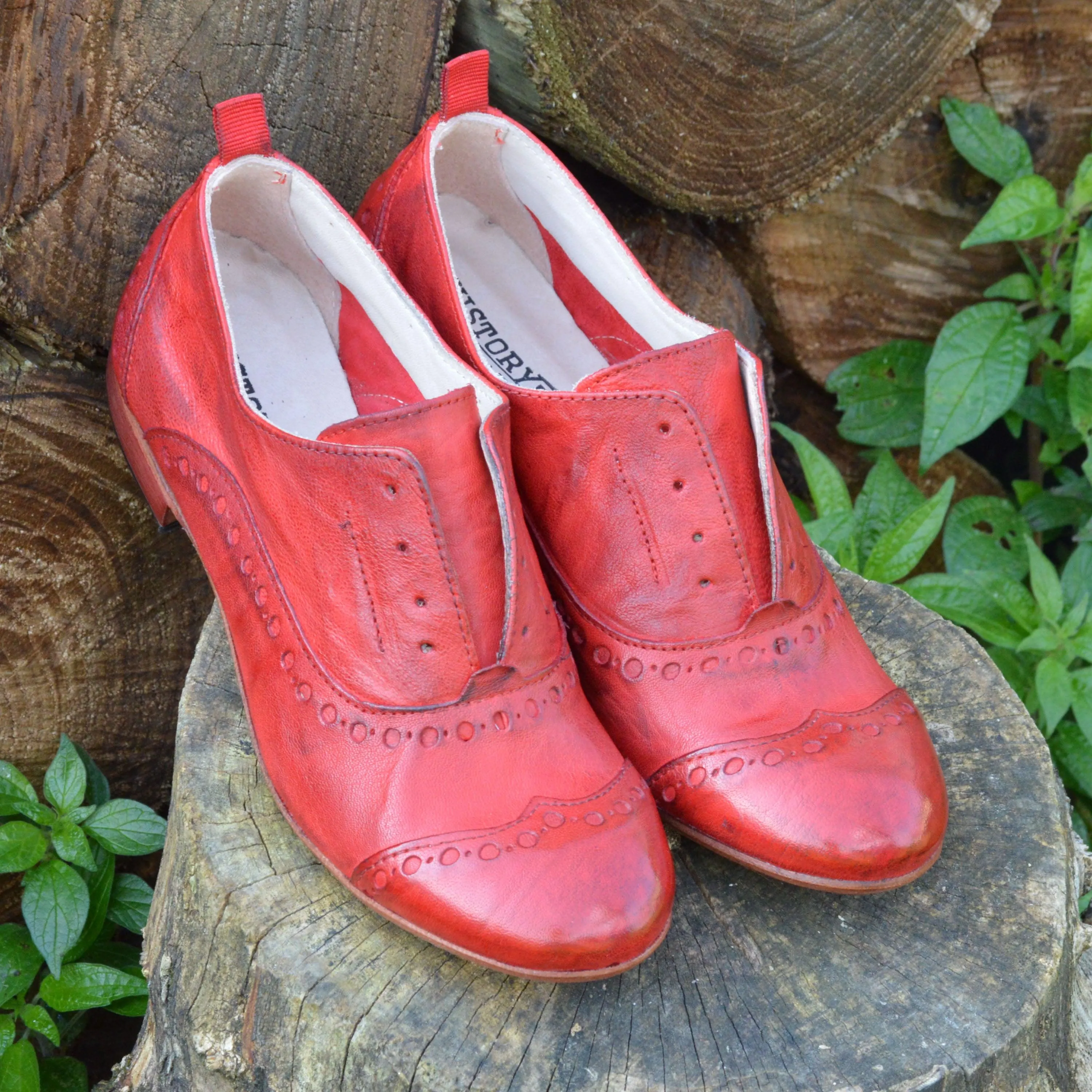 GIUSY 070 - Texas Leather SHOES RED CURRANT