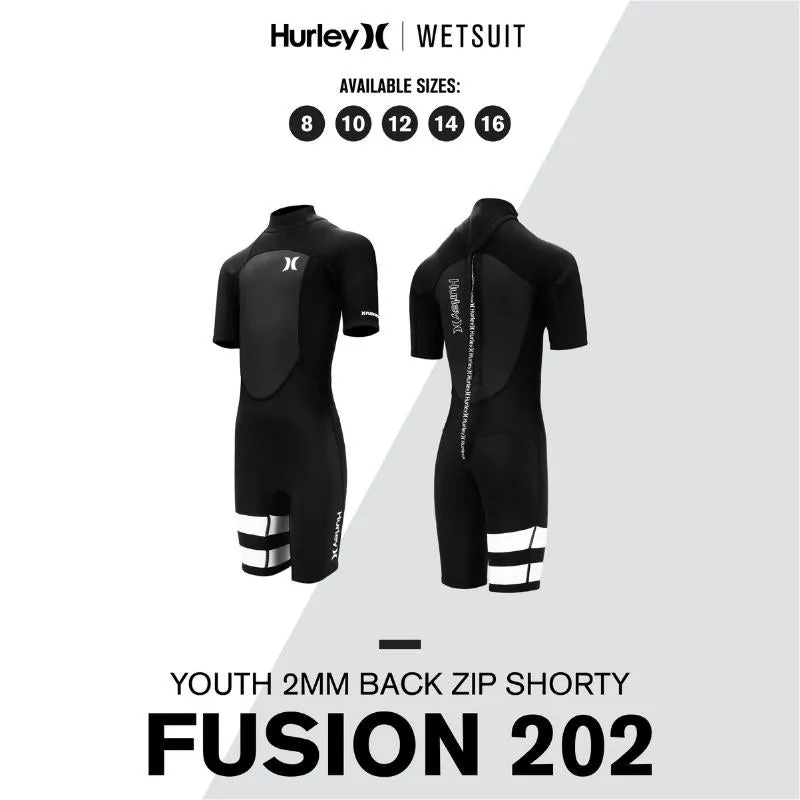 Hurley Fusion Wetsuits Youth 202 Shorty SS Backzip