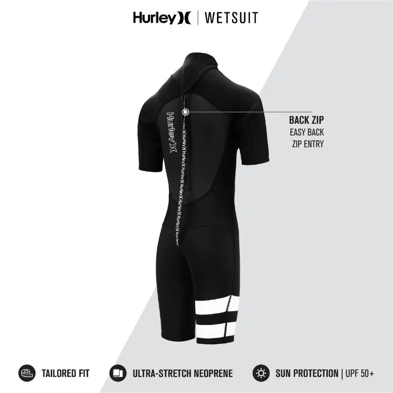 Hurley Fusion Wetsuits Youth 202 Shorty SS Backzip