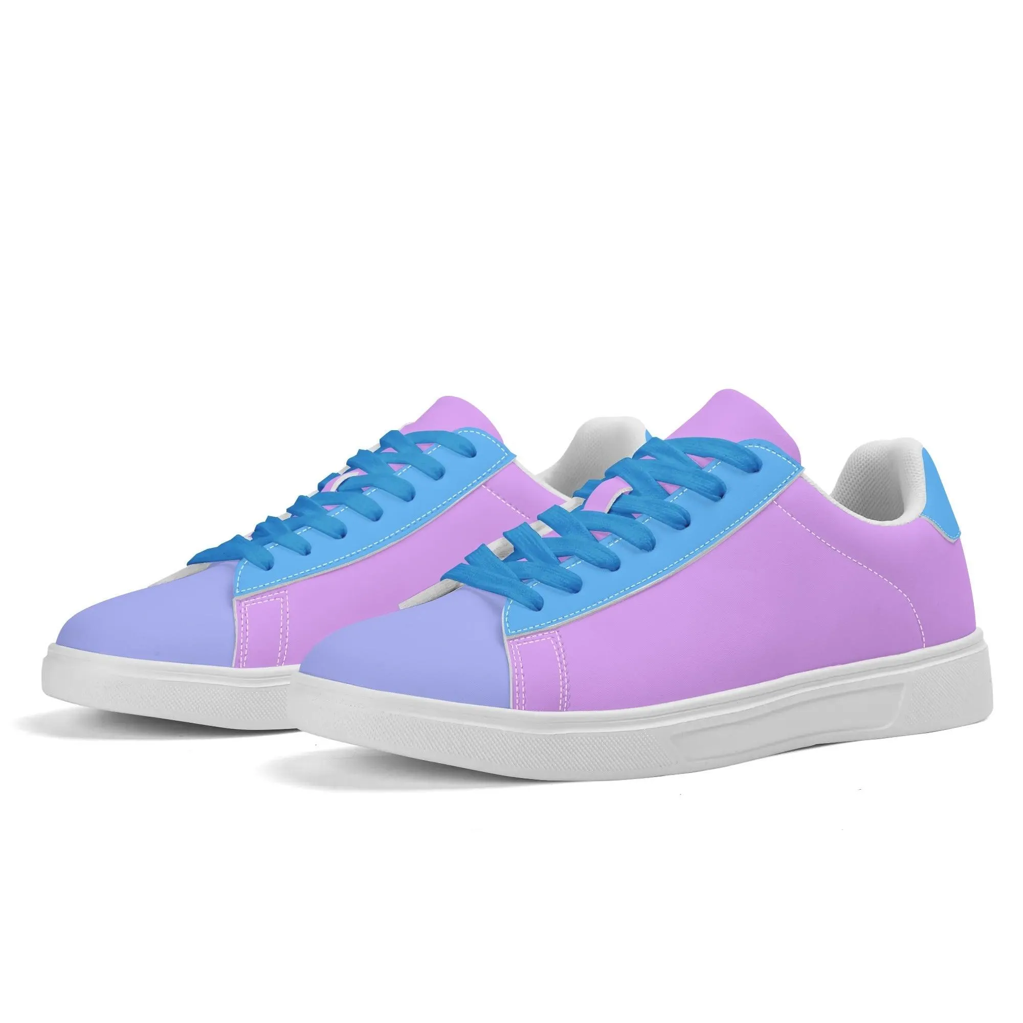 Imi Color Block Low Top Faux Leather Skate Sneakers