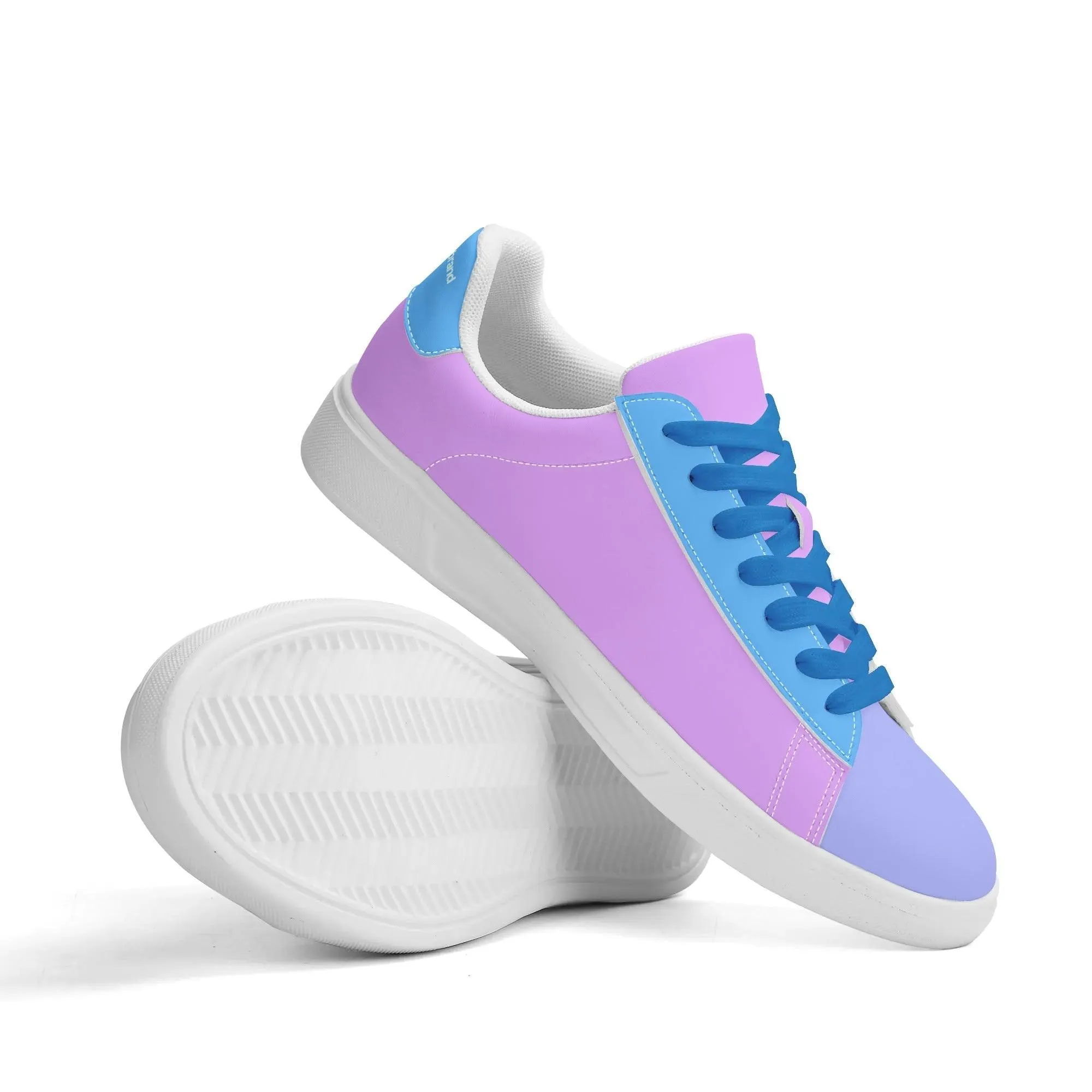 Imi Color Block Low Top Faux Leather Skate Sneakers