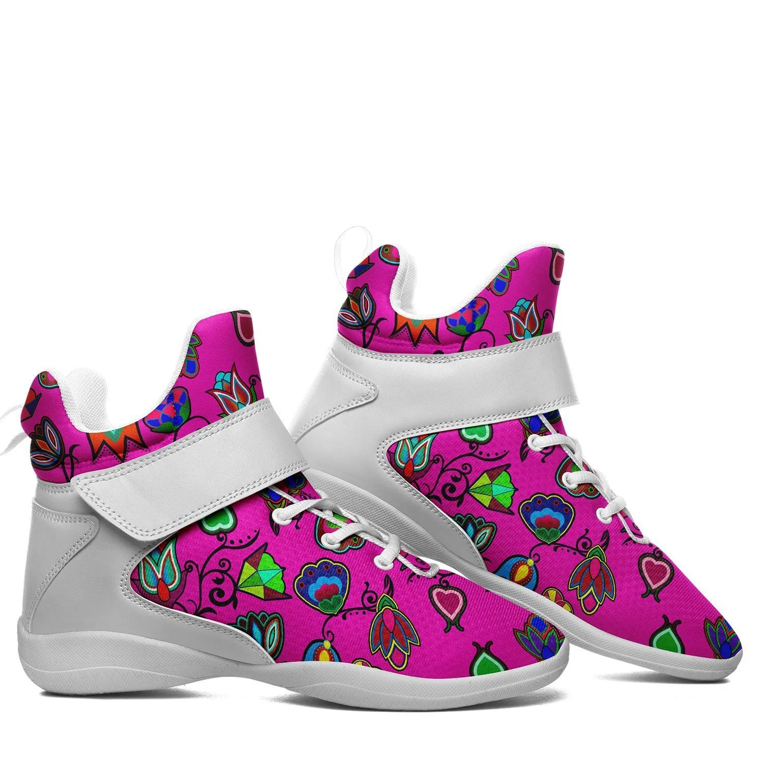 Indigenous Paisley Ipottaa Basketball / Sport High Top Shoes - White Sole