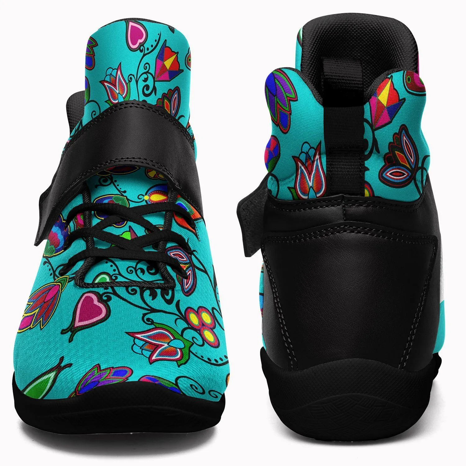 Indigenous Paisley Sky Ipottaa Basketball / Sport High Top Shoes - Black Sole