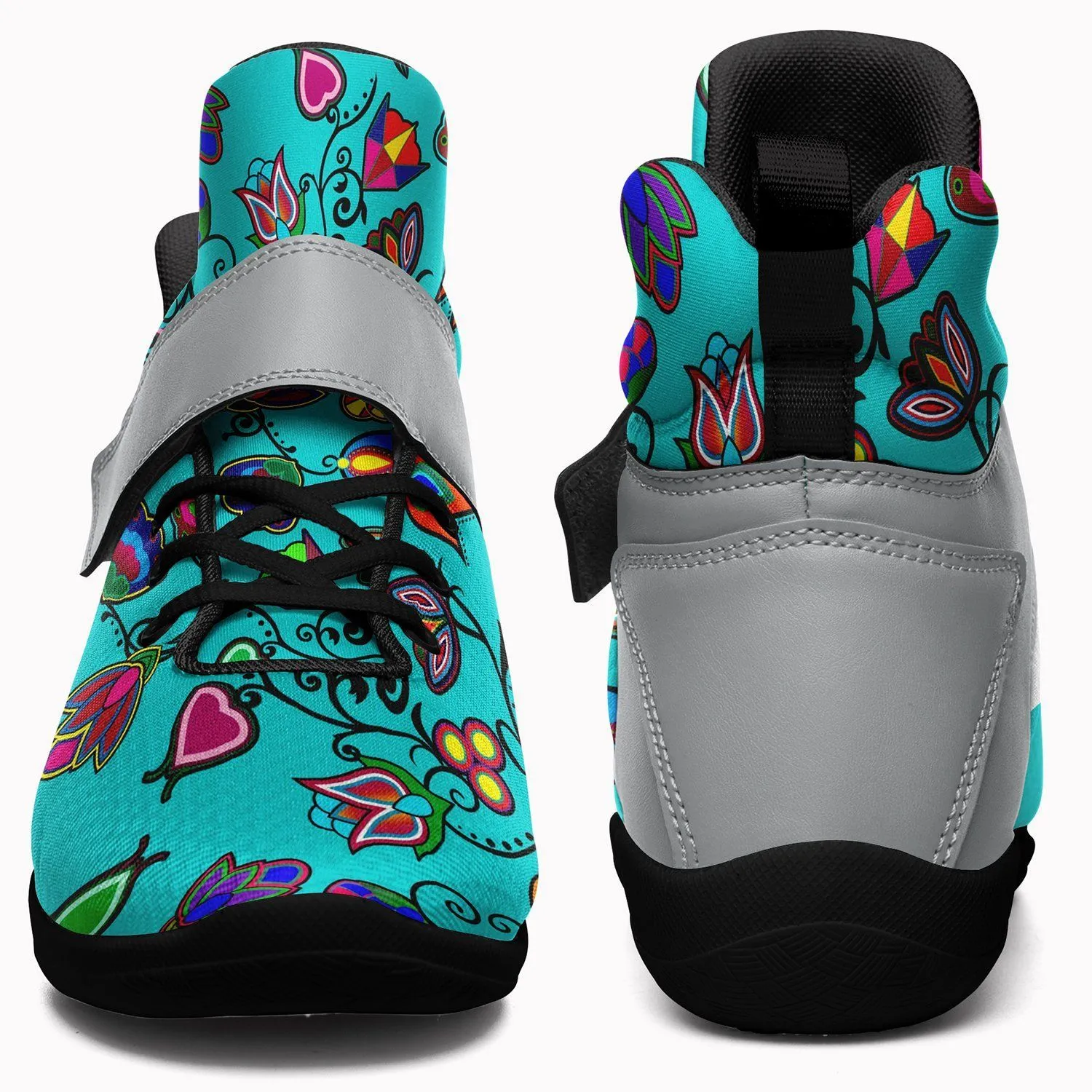 Indigenous Paisley Sky Ipottaa Basketball / Sport High Top Shoes - Black Sole