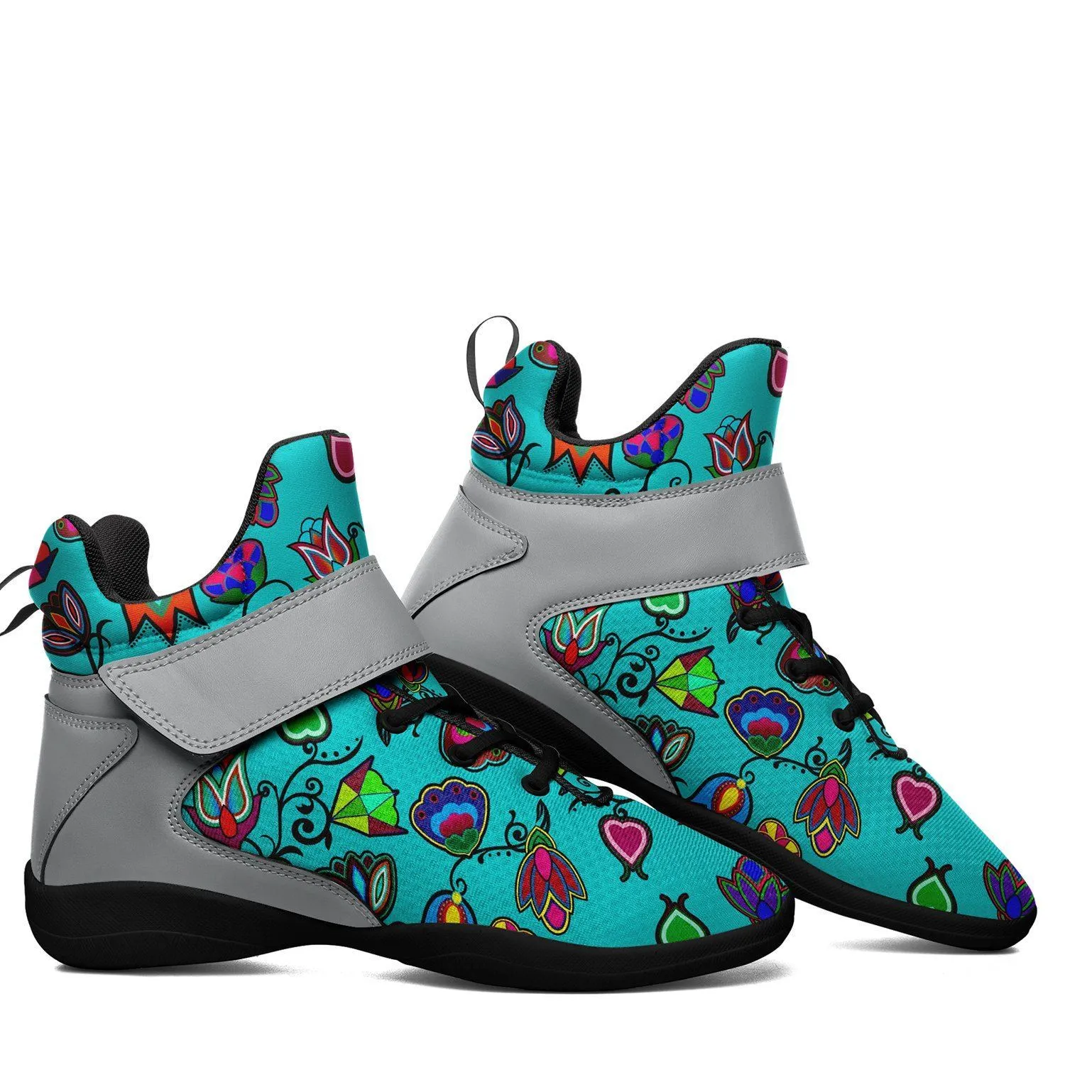 Indigenous Paisley Sky Ipottaa Basketball / Sport High Top Shoes - Black Sole