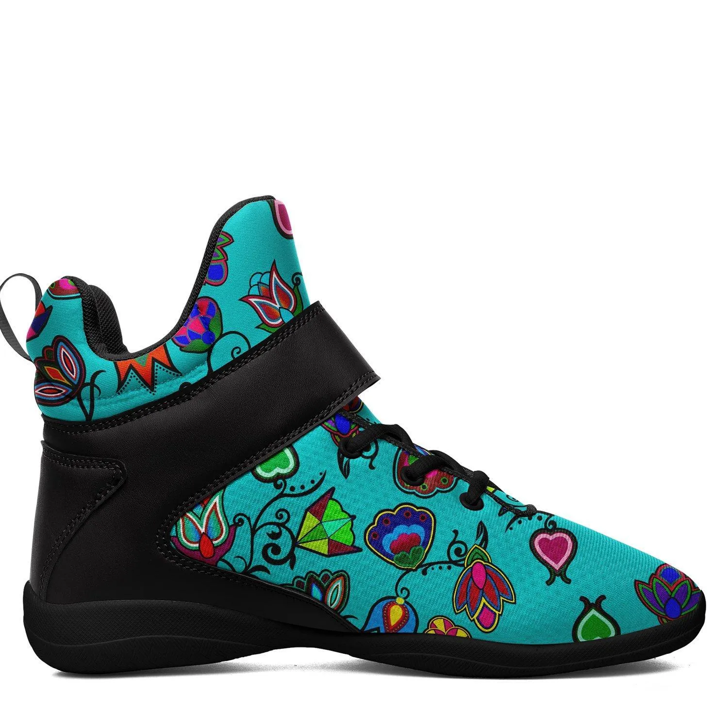 Indigenous Paisley Sky Ipottaa Basketball / Sport High Top Shoes - Black Sole