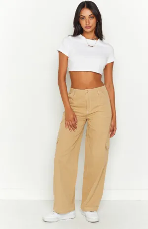 Iva Beige Cargo Pants