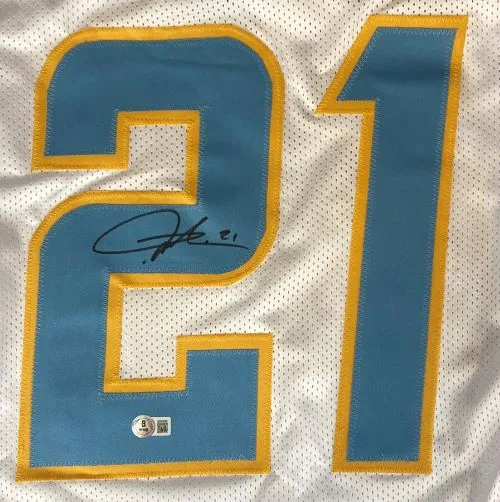 LaDainian Tomlinson San Diego Signed White Football Jersey BAS