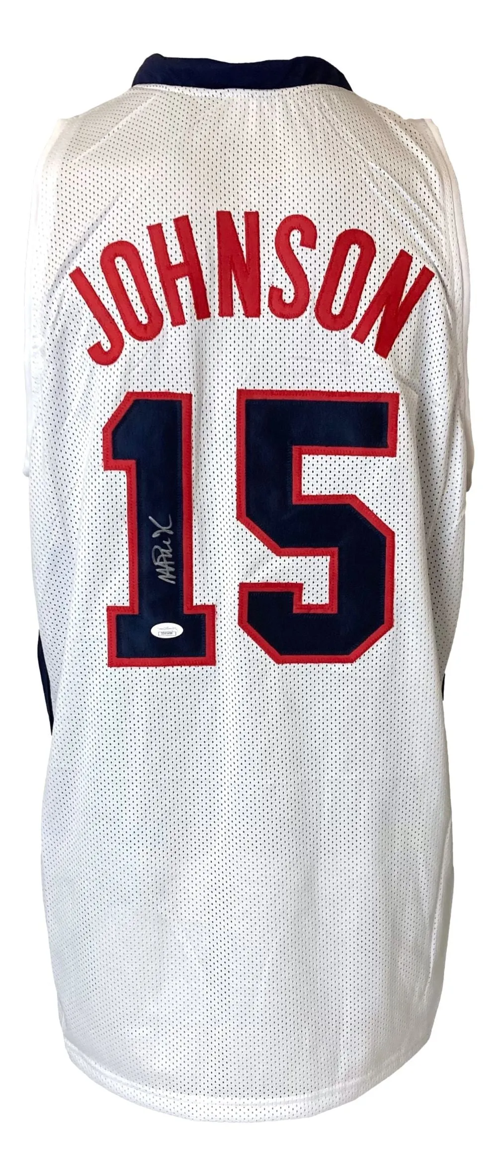 Magic Johnson USA Signed White Basketball Jersey JSA