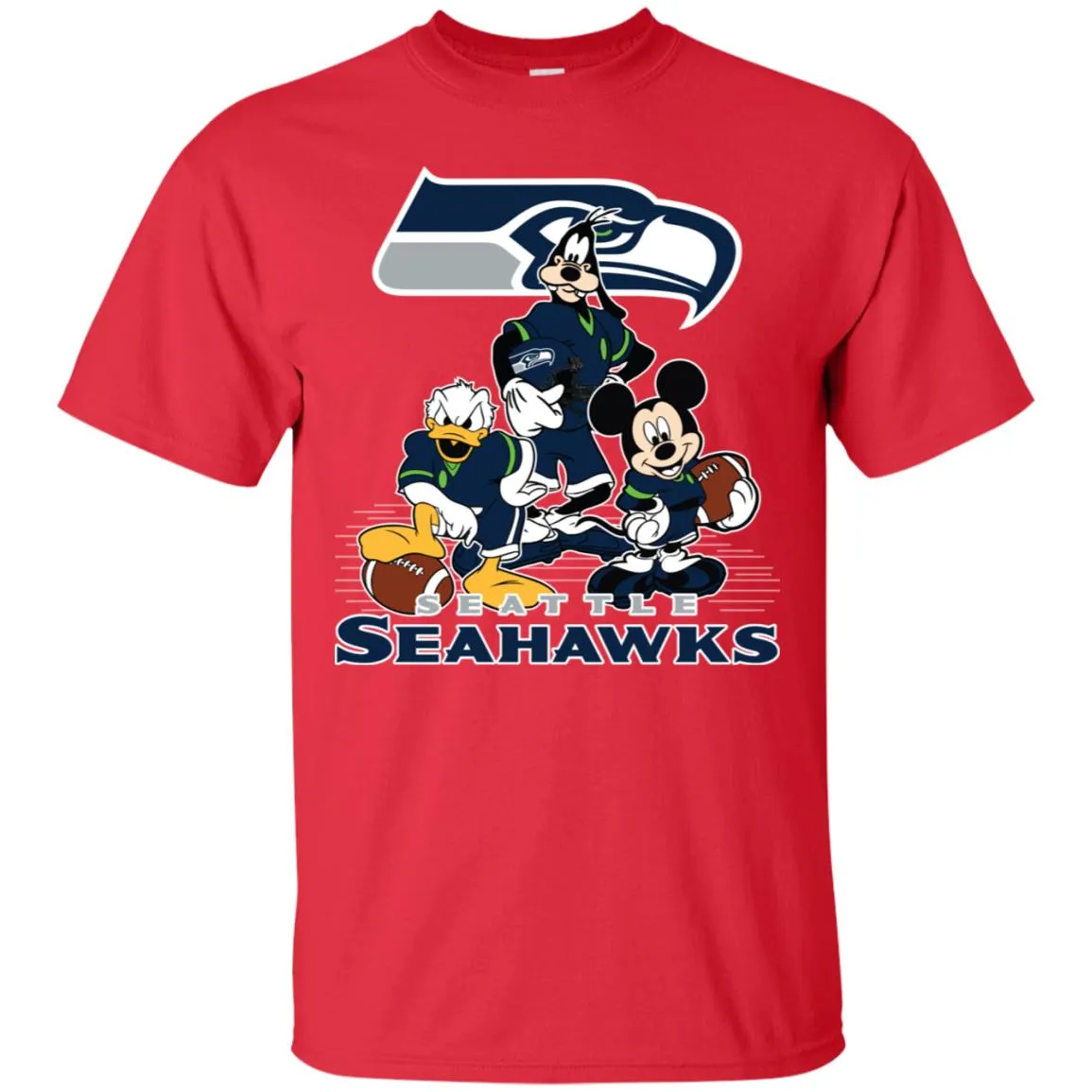 Mickey Mouse Seattle Seahawks American Football Nfl Sports Shirt