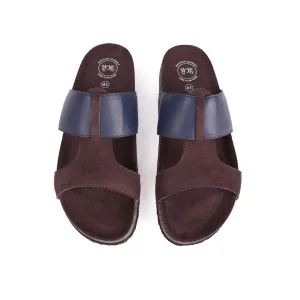 Monkstory Cork Cross-Strap Sandals -  Brown and blue