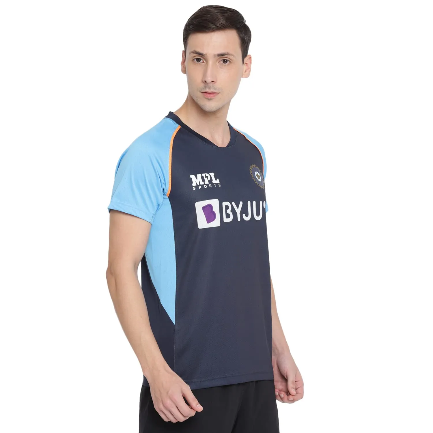 MPL Sports Official Team India Fan Training Jersey Half Sleeve - Sky Blue