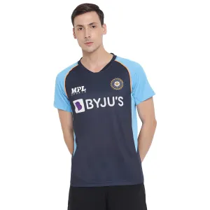 MPL Sports Official Team India Fan Training Jersey Half Sleeve - Sky Blue