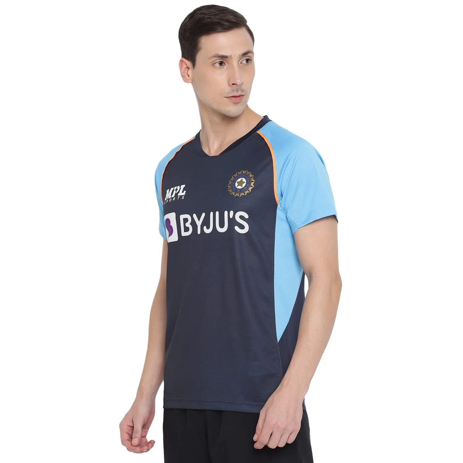 MPL Sports Official Team India Fan Training Jersey Half Sleeve - Sky Blue