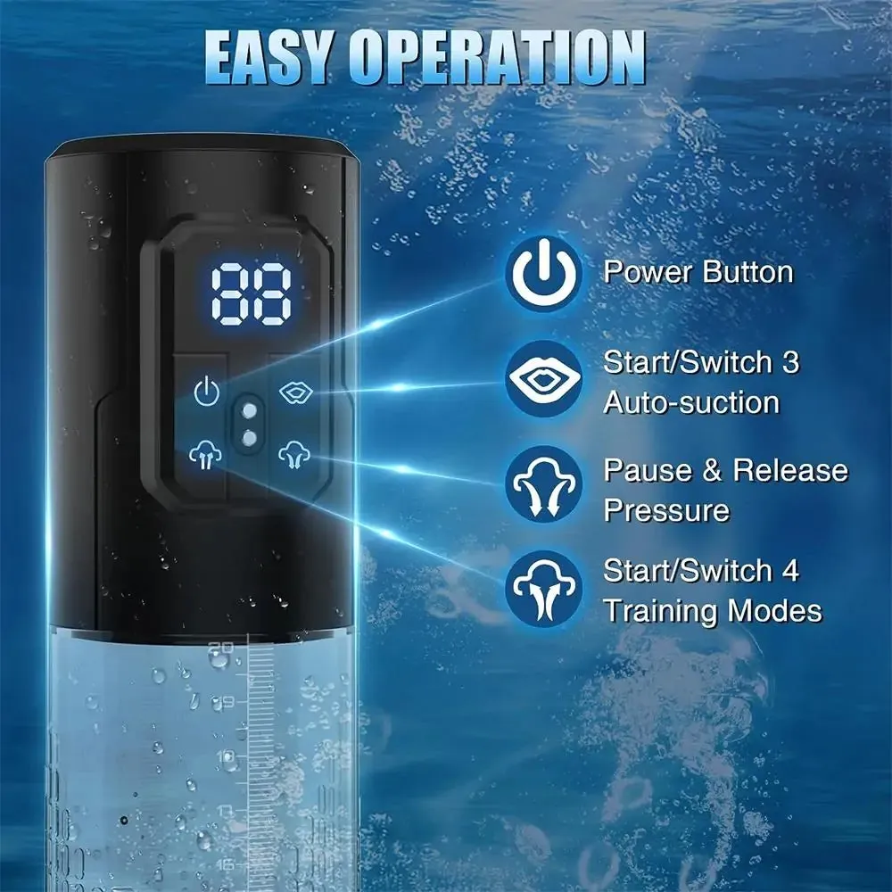 Multifunctional Hydrotherapy with Display Male Enhancement Water Penis Pump