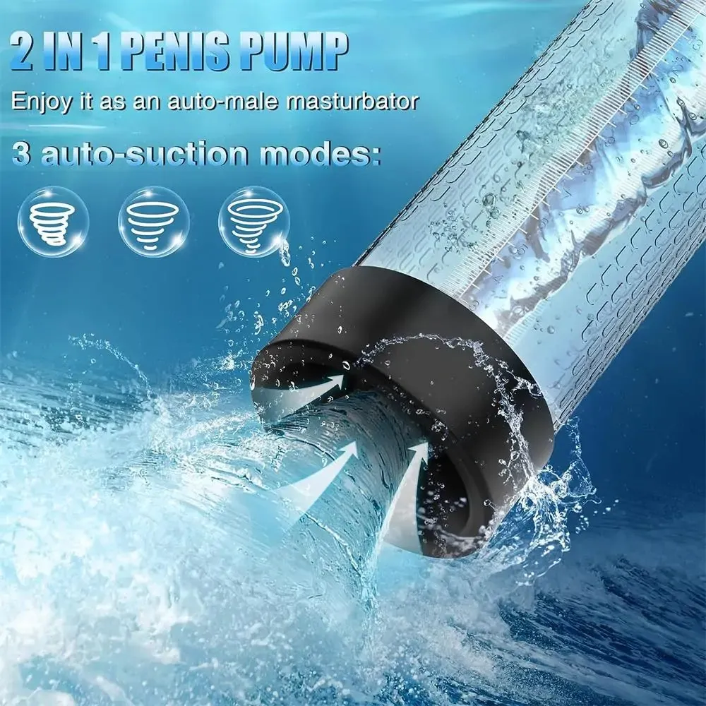 Multifunctional Hydrotherapy with Display Male Enhancement Water Penis Pump