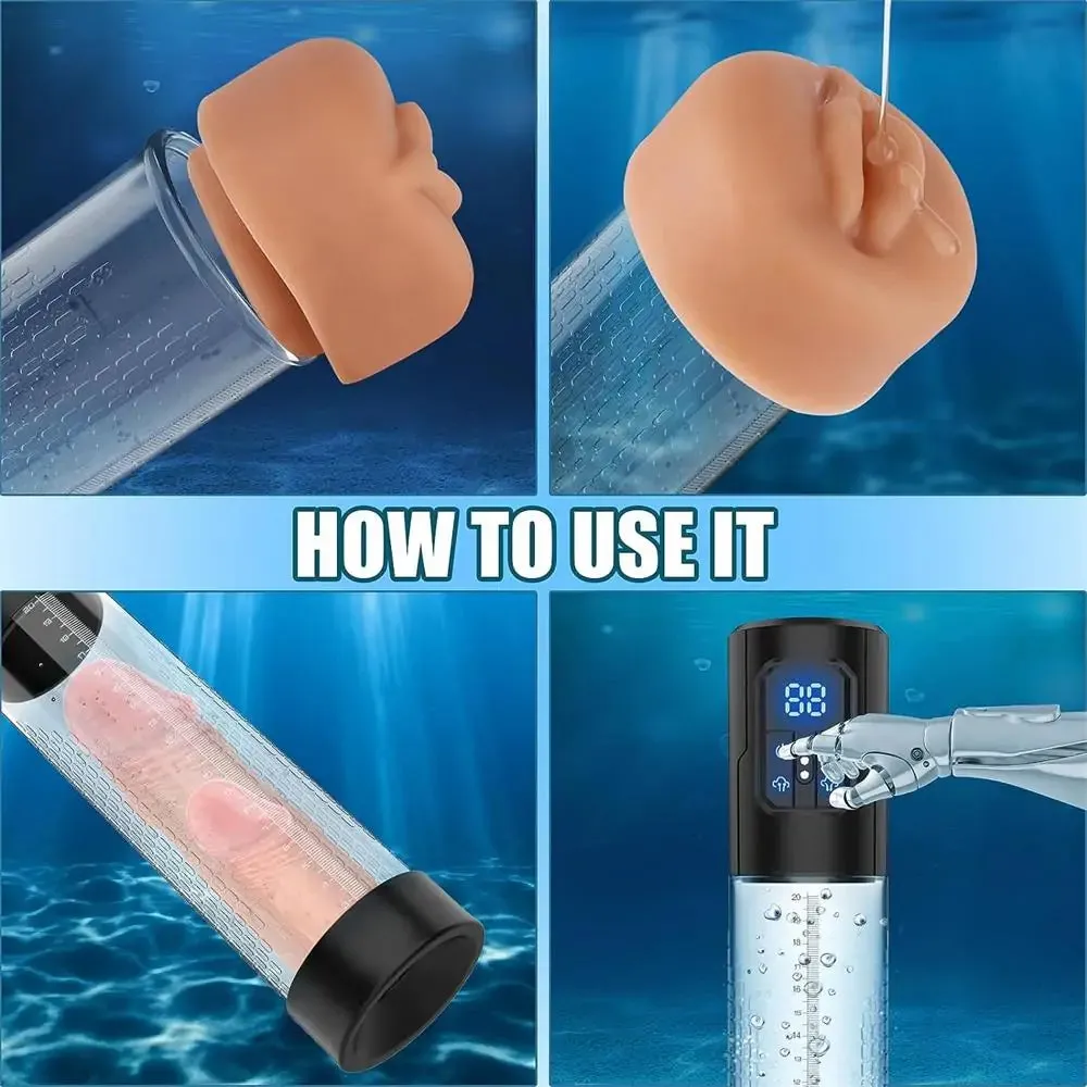 Multifunctional Hydrotherapy with Display Male Enhancement Water Penis Pump