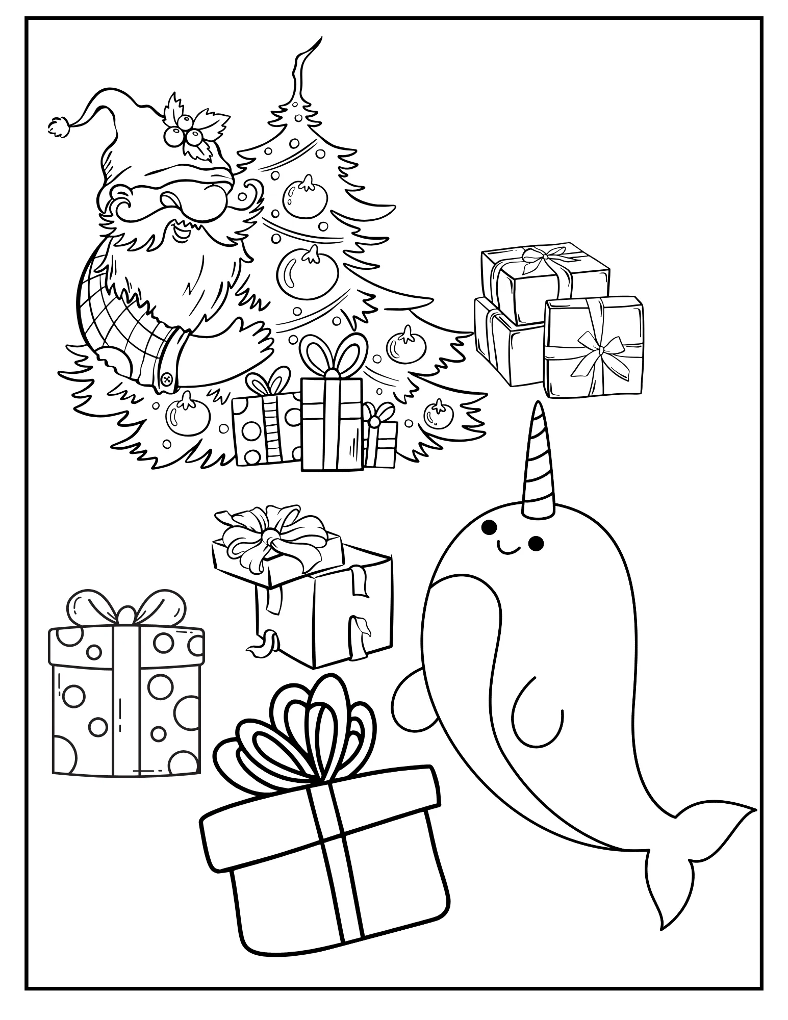 NARWHAL'S Adventures: Printable Coloring Book for Ocean Lovers (PDF)