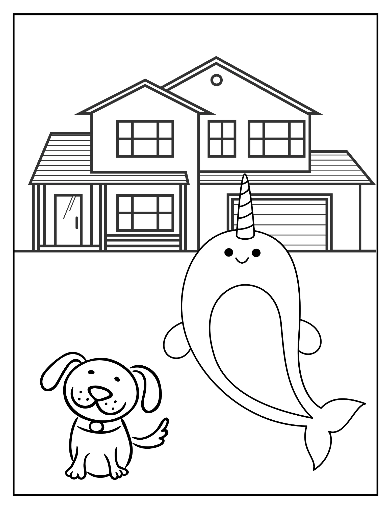 NARWHAL'S Adventures: Printable Coloring Book for Ocean Lovers (PDF)