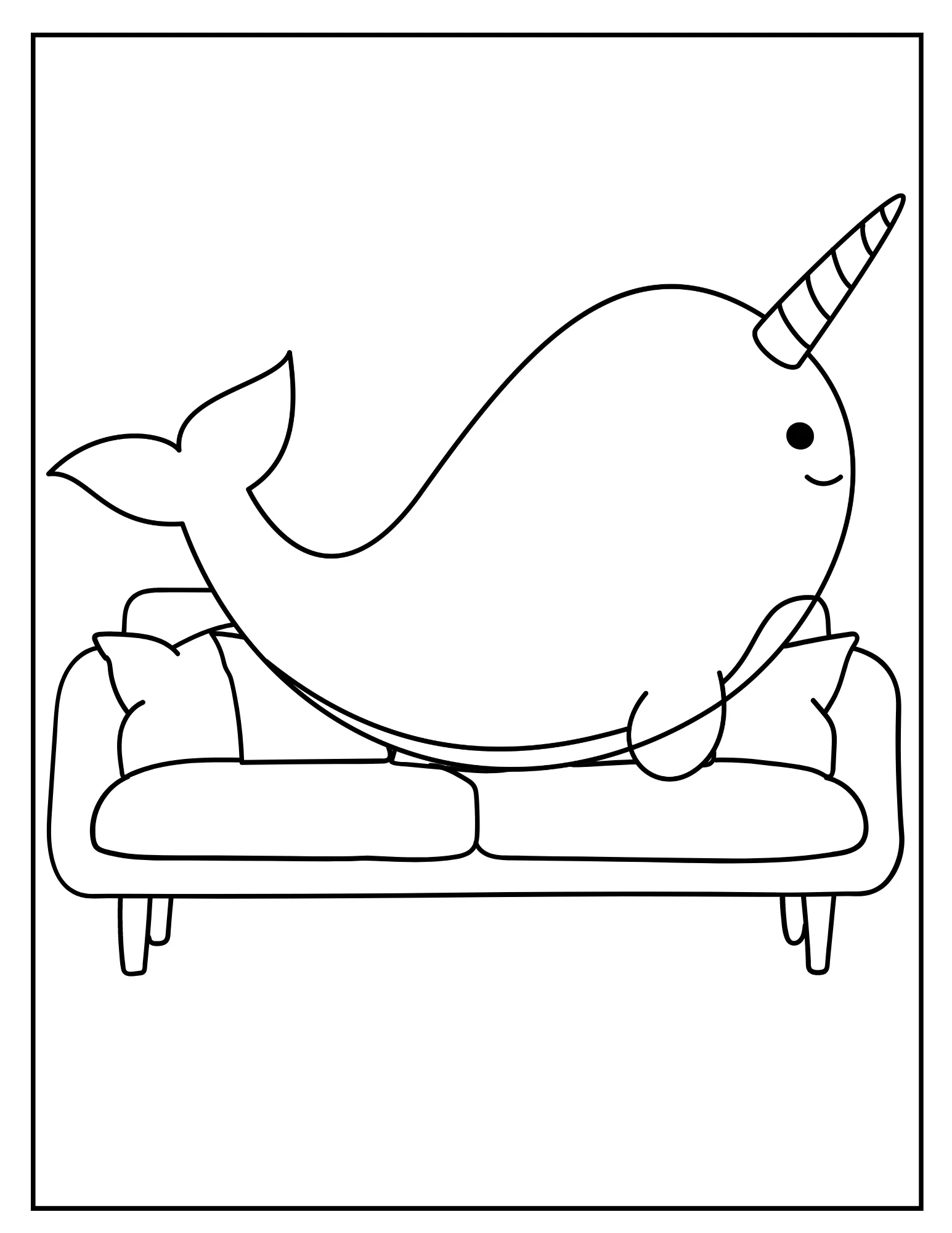 NARWHAL'S Adventures: Printable Coloring Book for Ocean Lovers (PDF)