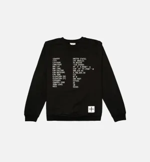 Nice Kicks 2018 Spring Map Collection Mens Crew - Black/Black