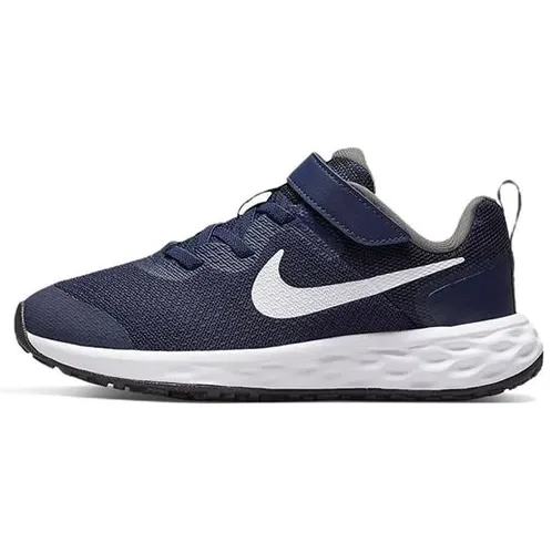 Nike Kid's Revolution 6 Shoes - Midnight Navy / Flat Pewter / White