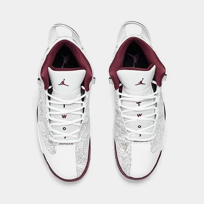 Nike Men's Air Jordan Dub Zero Shoes - White / Cherrywood / Silver