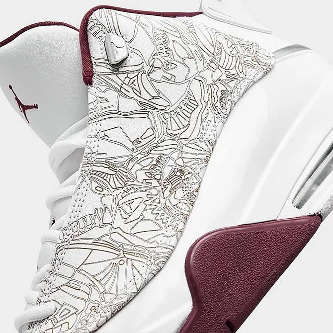 Nike Men's Air Jordan Dub Zero Shoes - White / Cherrywood / Silver