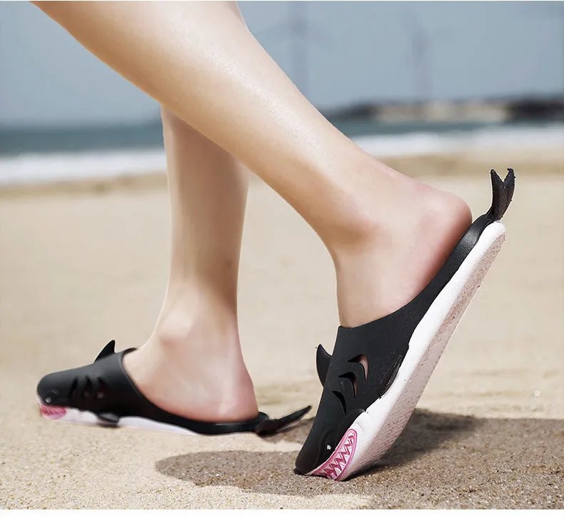 Non-slip Men's Slippers Cute Shark Beach Funny Summer Shoes