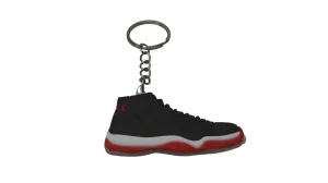 Novelty Sneaker Keyring Stocking Filler J11BR Jordan 11 Black Red