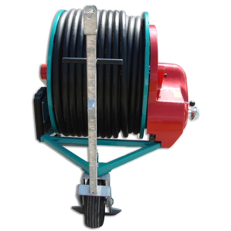 Ocmis MR-50 Micro Rain Hose Reel – 393ft | 15-60 GPM | Sime-K1 Gun Automatic Retraction | 1.5 Acre Coverage