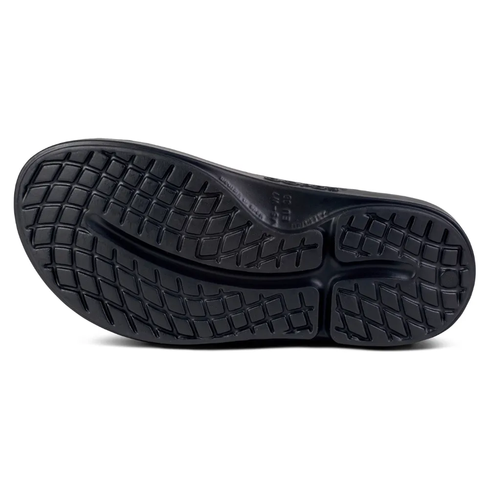 OOFOS OOahh Luxe Slide Midnight Spectre Sandal (Unisex)