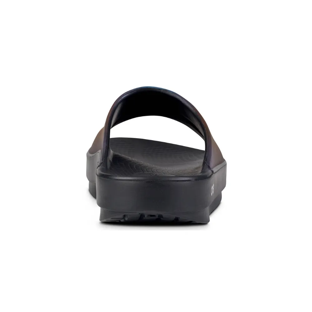 OOFOS OOahh Luxe Slide Midnight Spectre Sandal (Unisex)