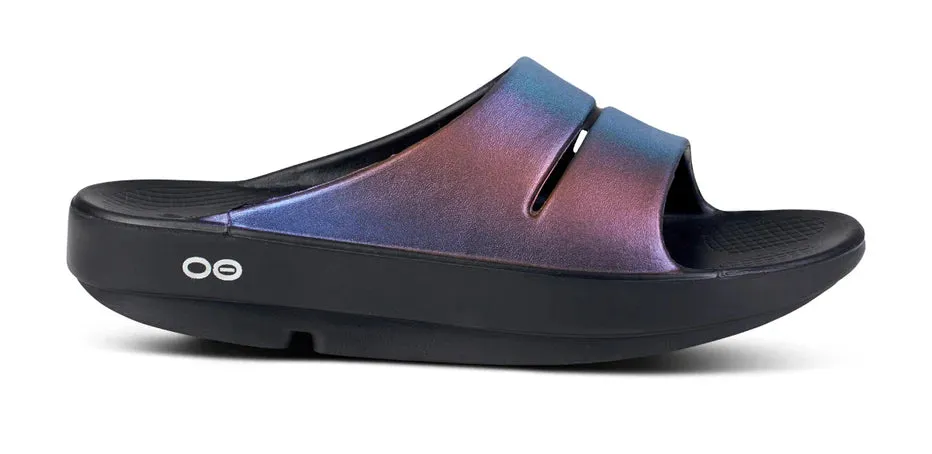 Oofos | OOahh Luxe Slide | Women's | Midnight Spectre