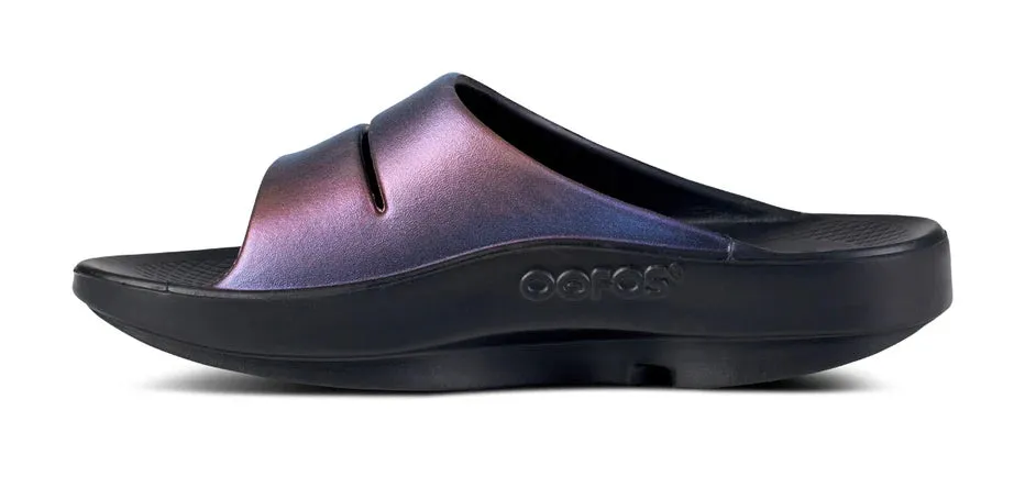 Oofos | OOahh Luxe Slide | Women's | Midnight Spectre