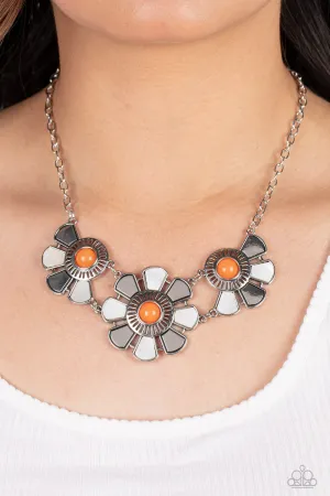 Paparazzi Aquatic Garden Necklace Orange