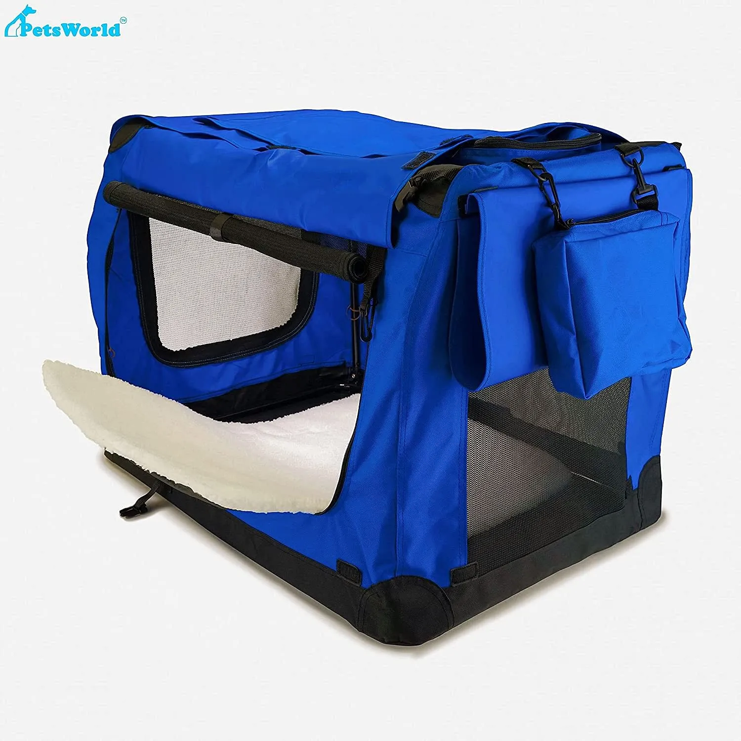 PetsWorld Soft-Sided Mesh Pet Travel Carrier. Suitable for Indoors & Outdoors