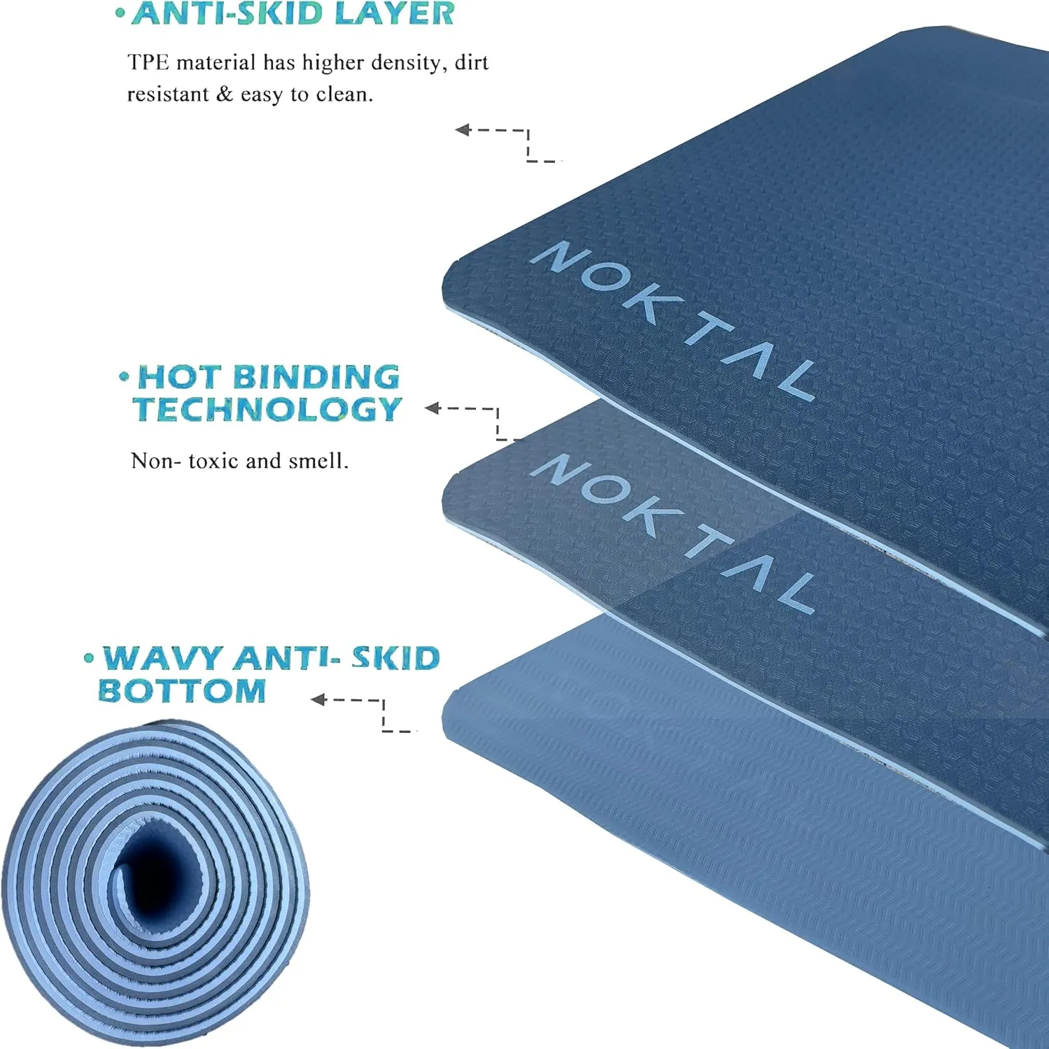 Pilates Yoga Mat - ECO Friendly - High Density 6MM EXTRA THICK Yoga Mat