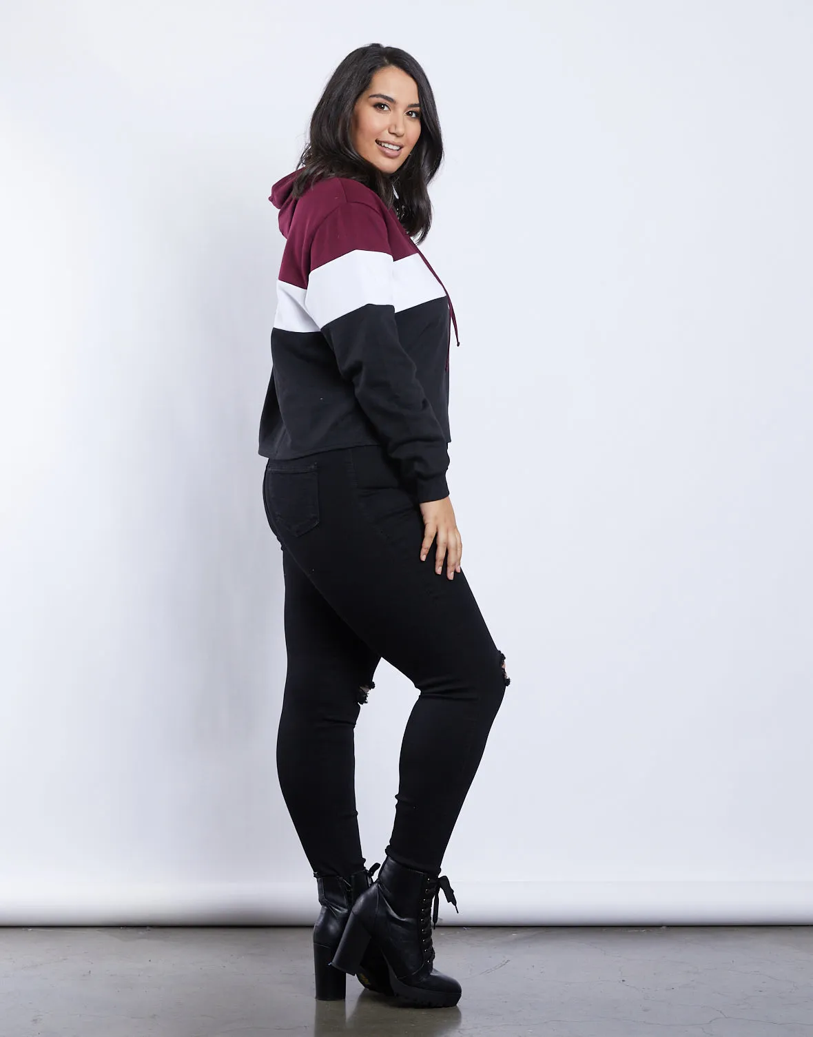 Plus Size Ava Colorblock Hoodie