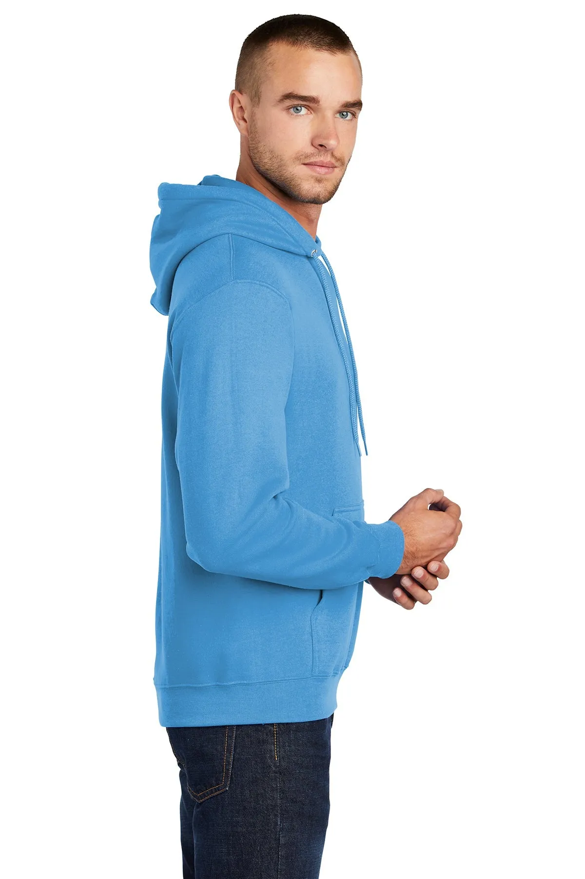 Port & Company Core Fleece Customized Hoodies, Aquatic Blue