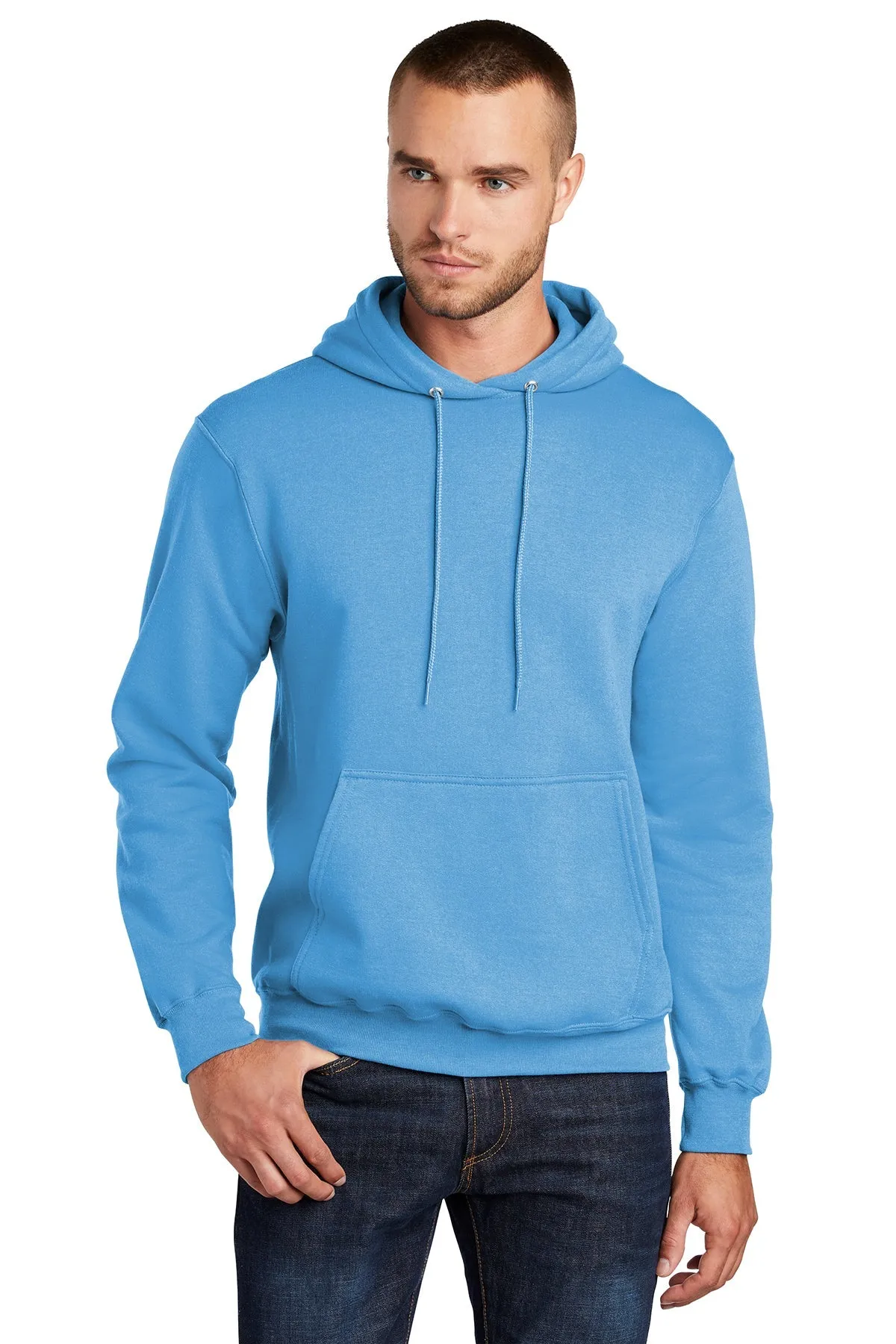 Port & Company Core Fleece Customized Hoodies, Aquatic Blue