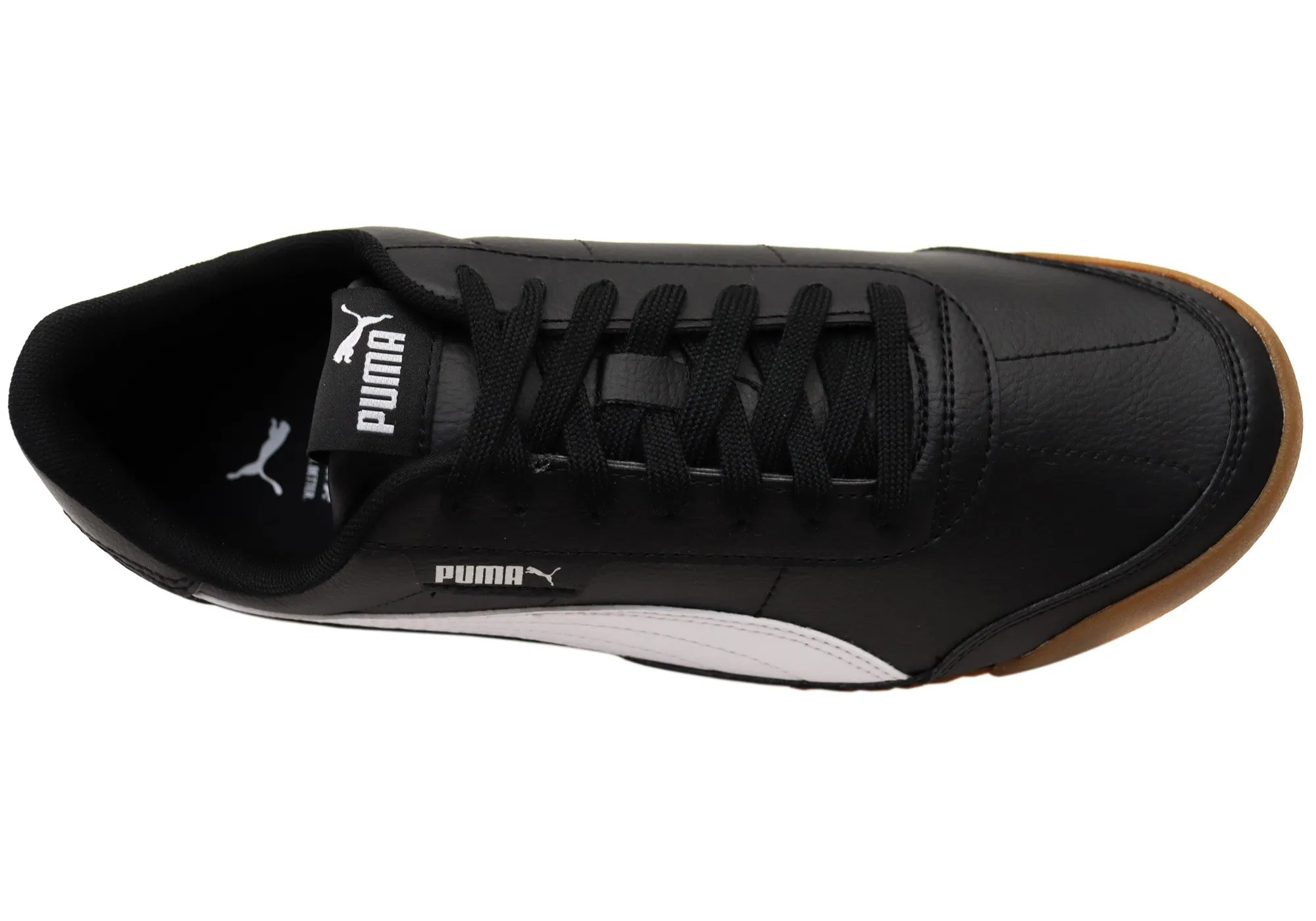 Puma Mens Turino II Comfortable Black White Lace Up Sneakers