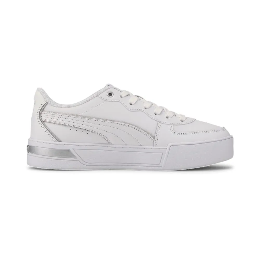 Puma scarpa sneakers da donna Skye Metallic 374797 01 bianco argento