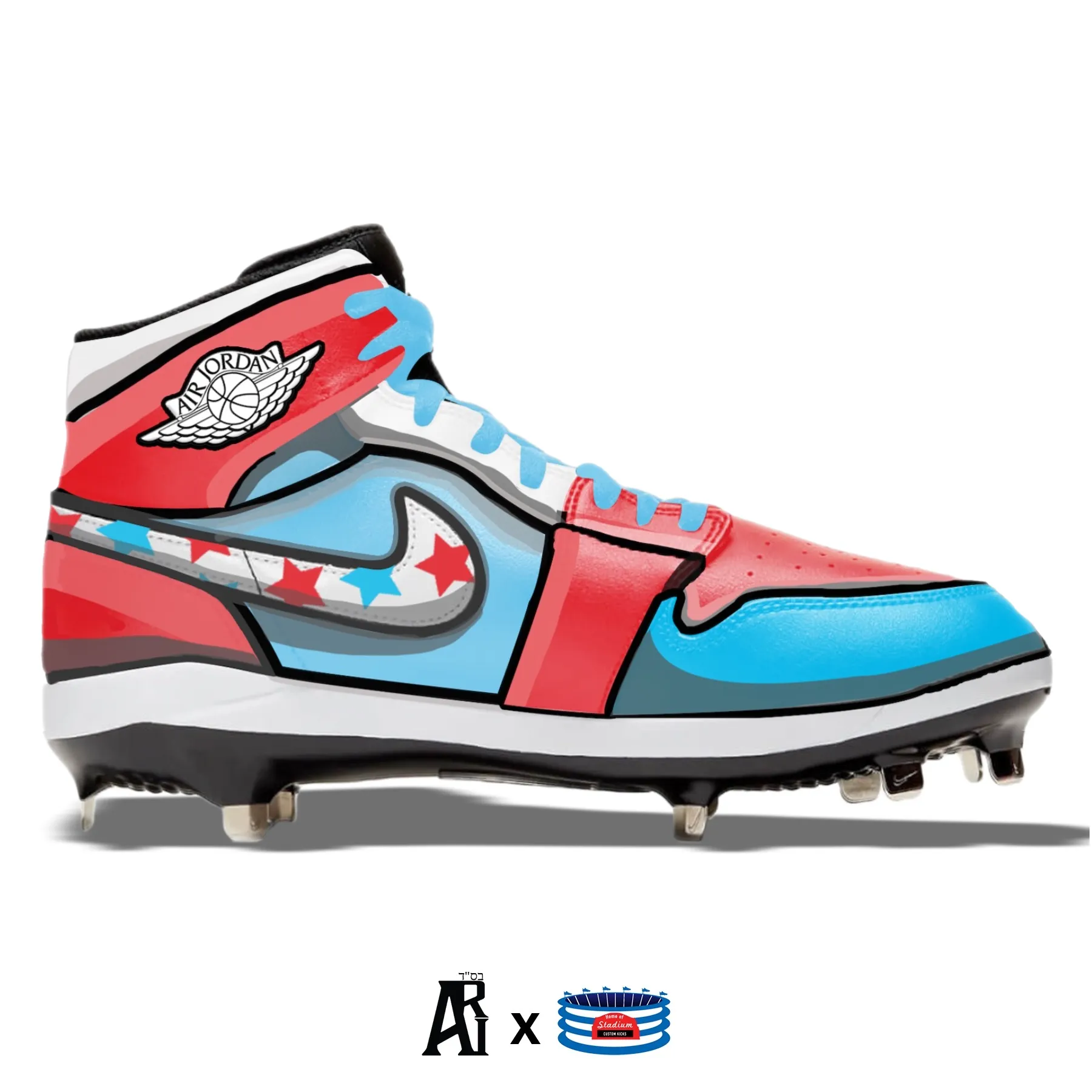 "Cartoon" Jordan 1 Retro Cleats