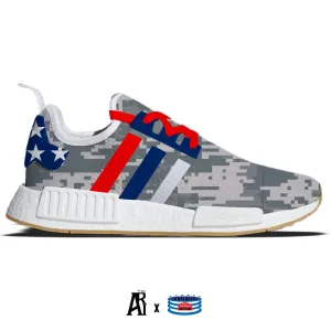 "USA Camo" Adidas NMD R1 Casual Shoes by Stadium Custom Kicks