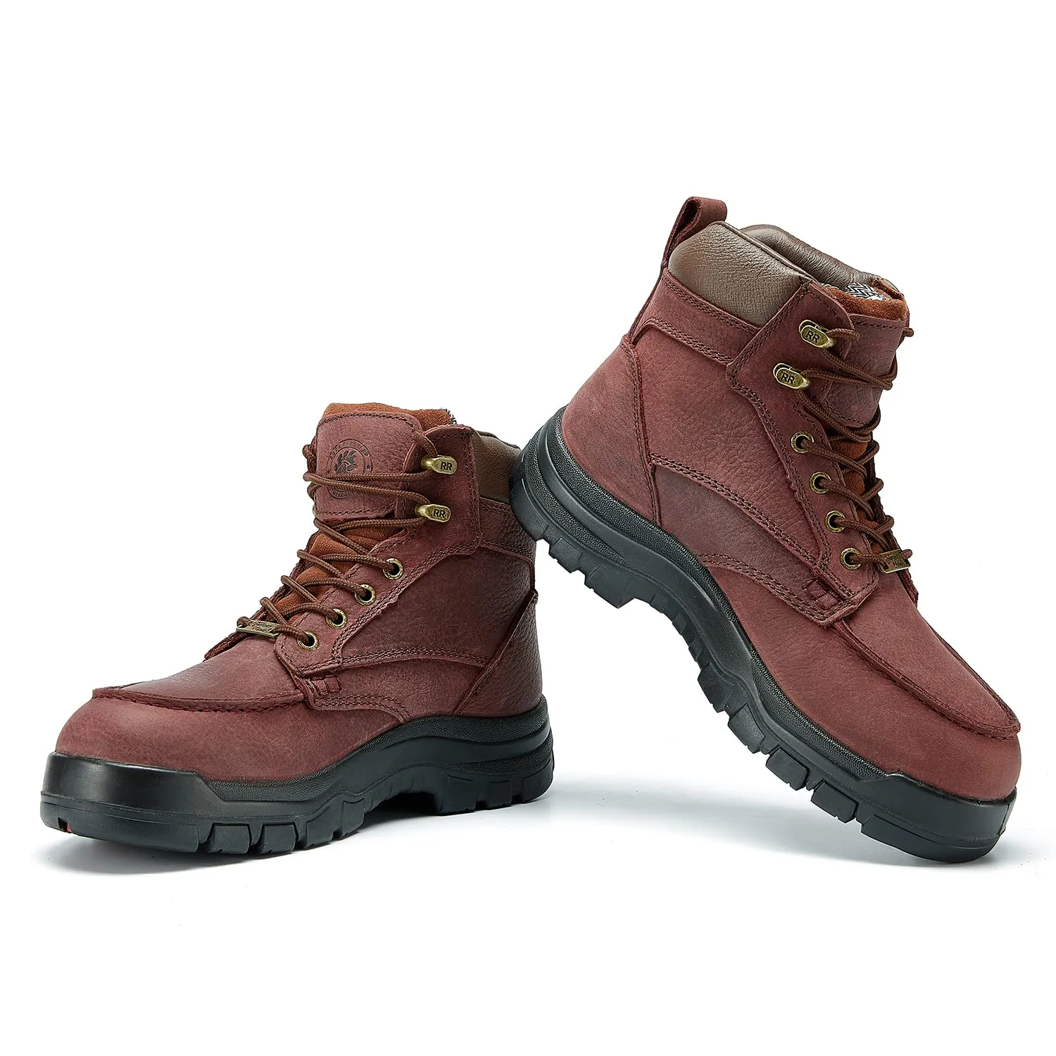 ROCKROOSTER Zumbro 6 inch Wide, Soft Toe, Rubber Outsole, EH Protection, ASTM 2892, Work Boots AK371