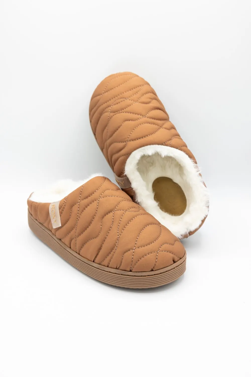 Roxy Jasper Quilted Slipper for Women in Tan | 13872626-236