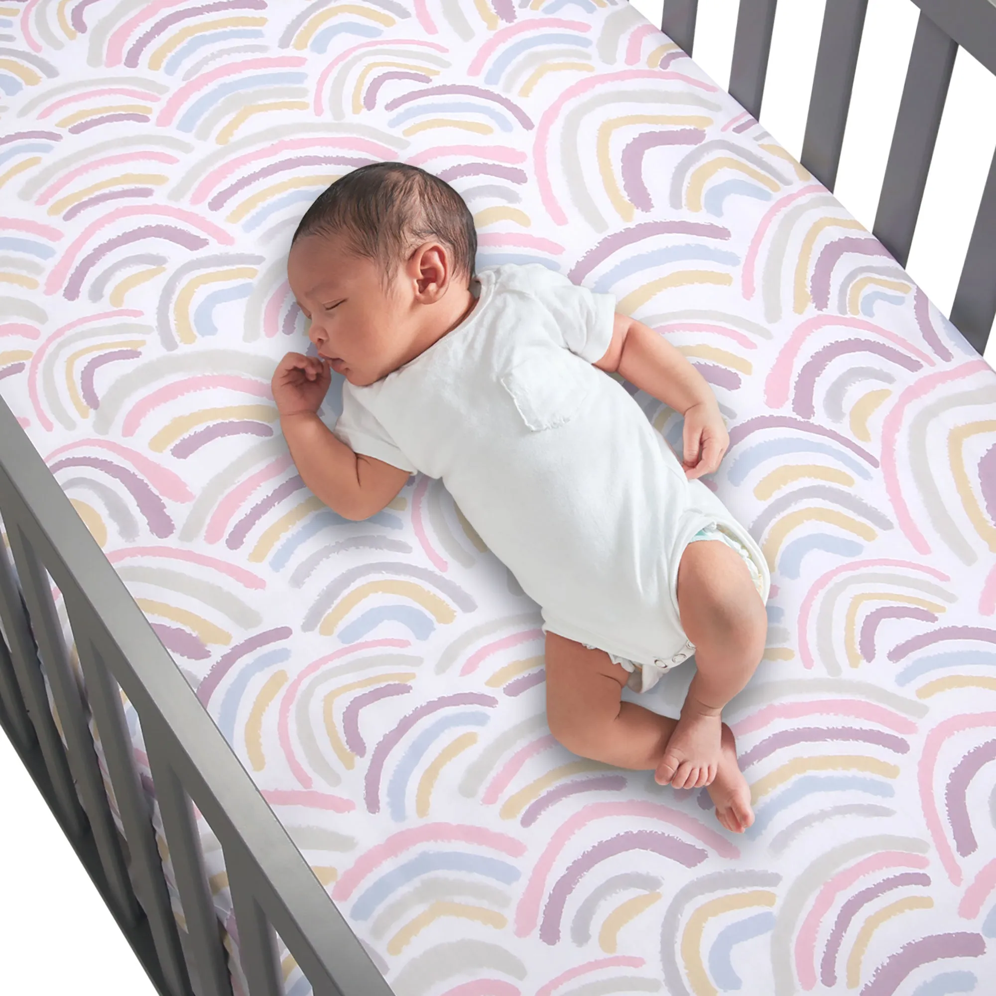 Signature Rainbow Organic Cotton Fitted Crib Sheet