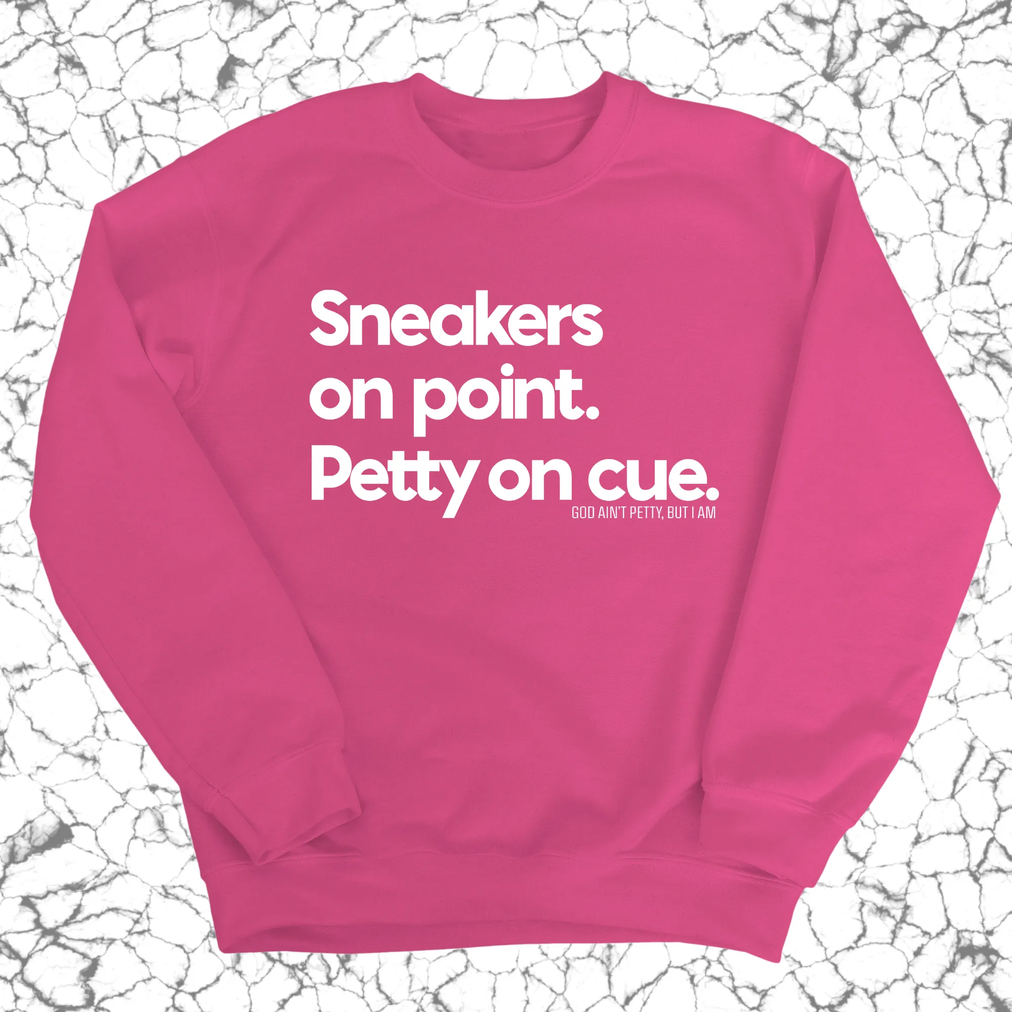 Sneakers on point. Petty On Cue Unisex Sweatshirt