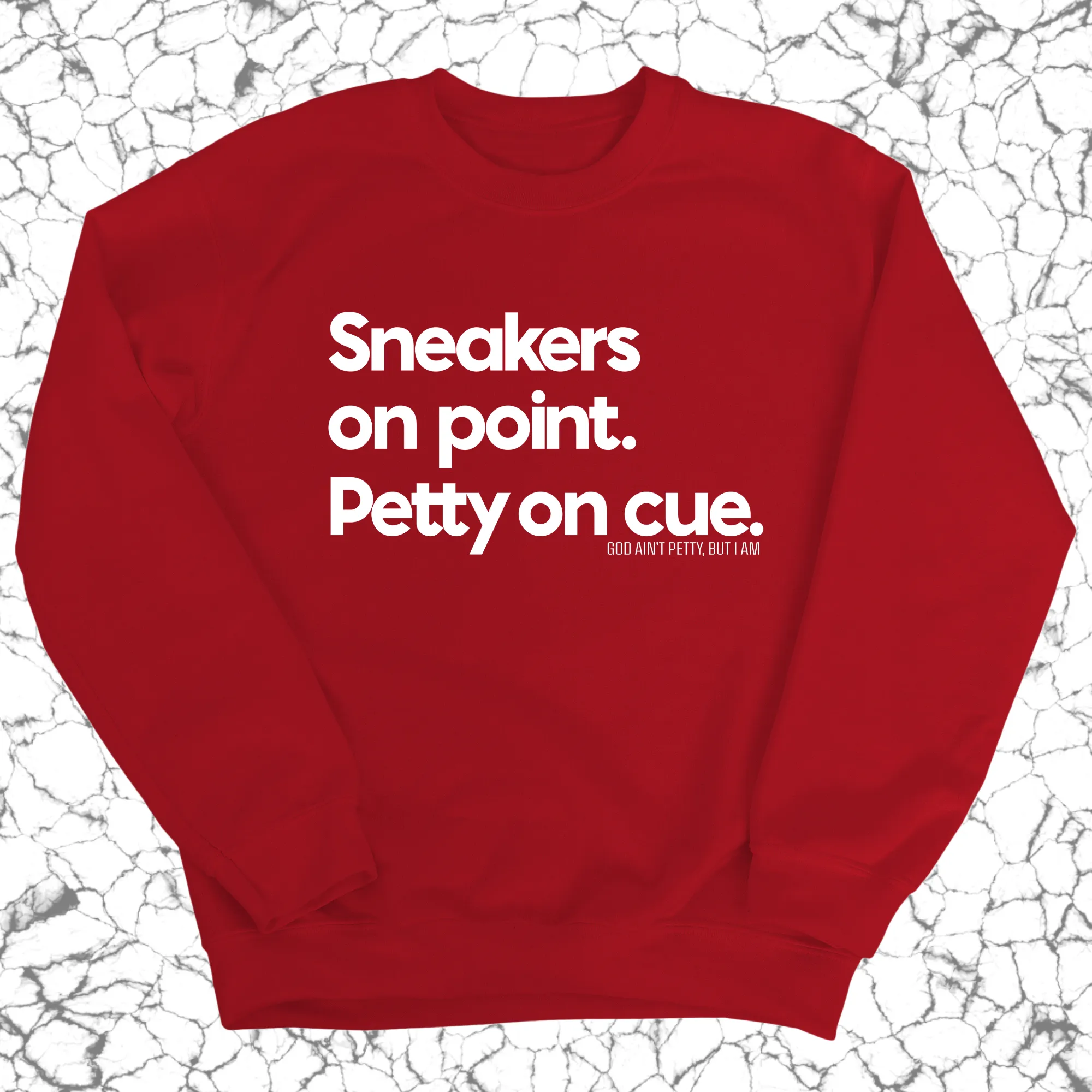 Sneakers on point. Petty On Cue Unisex Sweatshirt